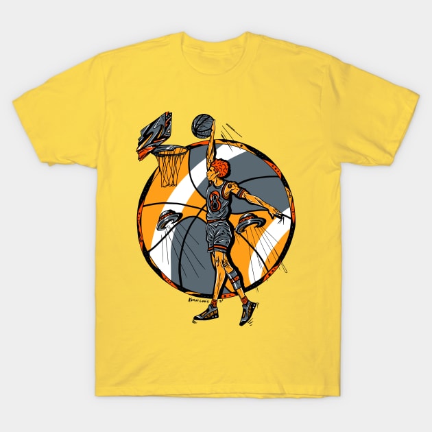 Orangrey Legendary Baller Number 8 T-Shirt by kenallouis